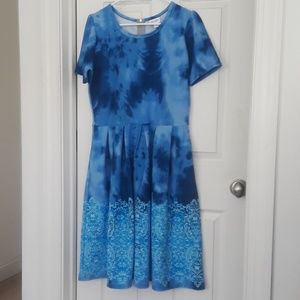 Lularoe tie-dye dipped Amelia XL